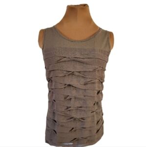 Ann Taylor Tan‎ Sleeveless Layered Stretch Tank Top Women's Small